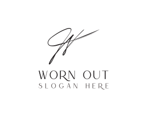 Elegant Signature Letter W logo design