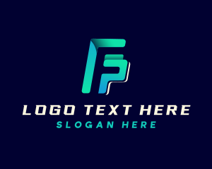 Cool Modern Gradient Letter F logo