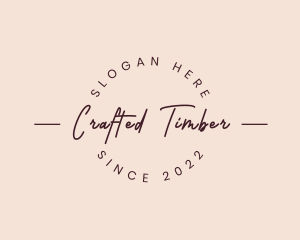 Feminine Script Badge logo design