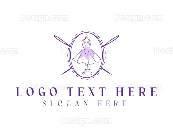 Fashion Dress Needle Logo