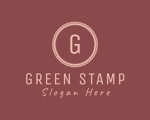 Hipster Rope Stamp  logo design