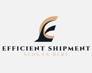 Logistics Shipping Letter E logo design