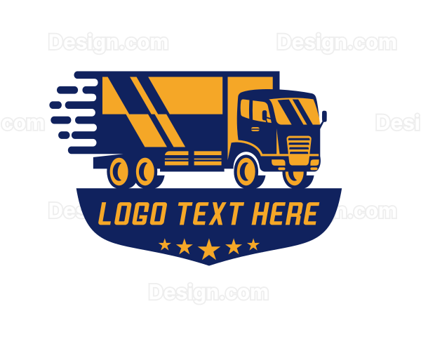 Truck Logistics Cargo Mover Logo