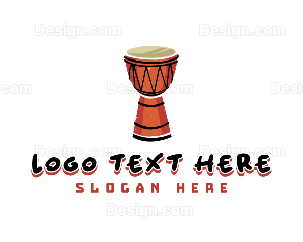 Djembe Musical Instrument Logo