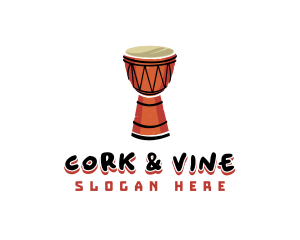 Djembe Musical Instrument logo design