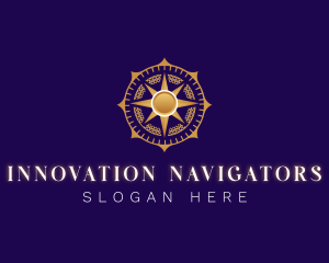 Elegant Compass Navigation logo design