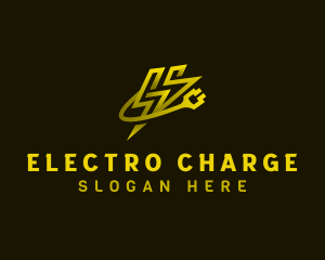 Electrical Plug Lightning logo design