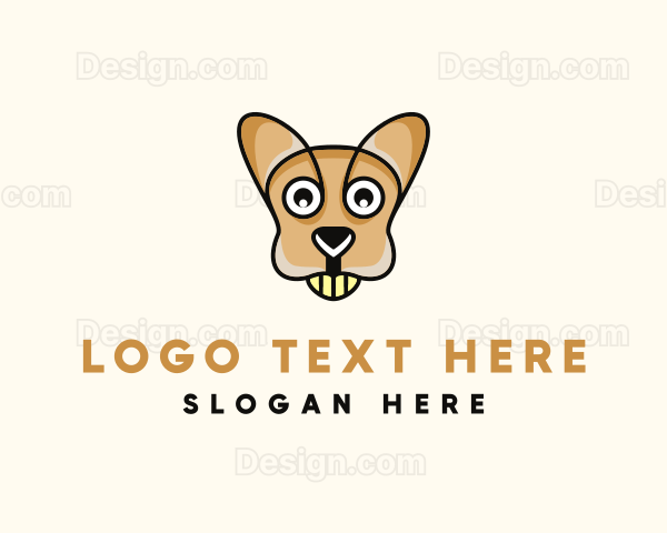 Wildlife Kangaroo Animal Logo