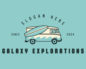 Surf Van Travel Vacation logo design