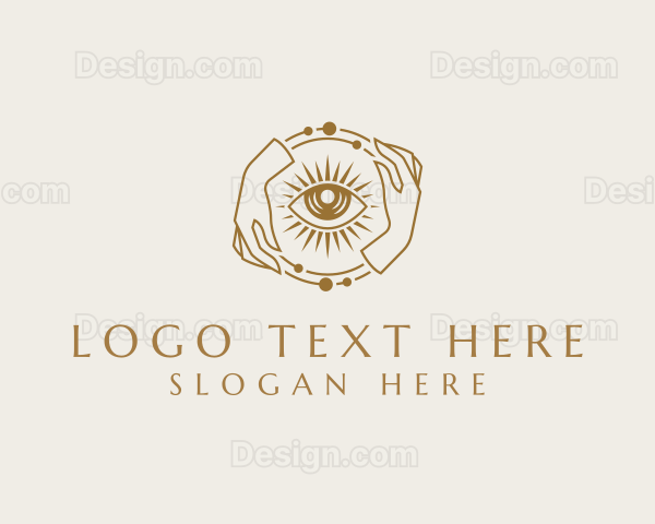 Elegant Hand Eye Vision Logo