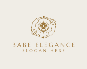 Elegant Hand Eye Vision logo design