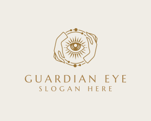 Elegant Hand Eye Vision logo design