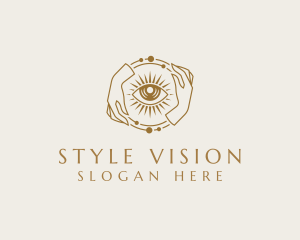 Elegant Hand Eye Vision logo design