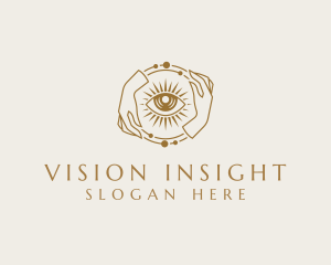 Elegant Hand Eye Vision logo design