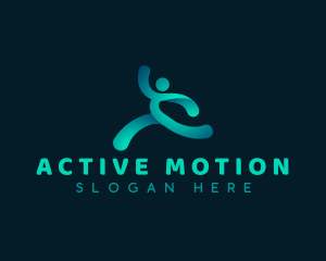 Athlete Fitness Running logo design