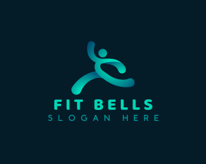 Athlete Fitness Running logo design