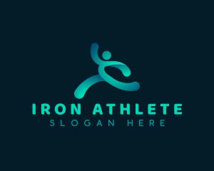 Athlete Fitness Running logo design