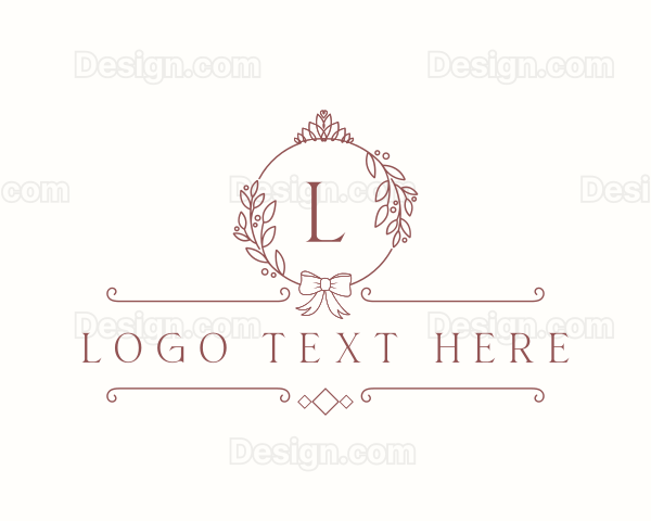 Crown Ribbon Wreath Logo