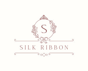 Crown Ribbon Wreath logo design