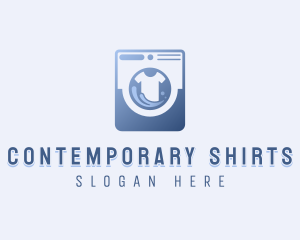 Laundry Shirt Washing logo design