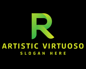 Green Letter R logo design