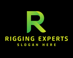 Green Letter R logo design