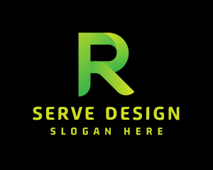 Green Letter R logo design