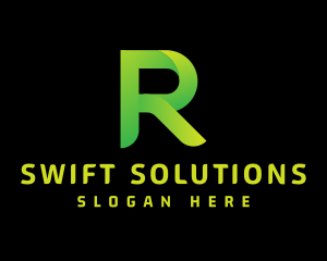 Green Letter R logo design