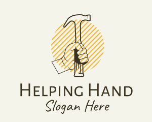 Hand Hammer Carpentry logo design