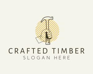 Hand Hammer Carpentry logo design