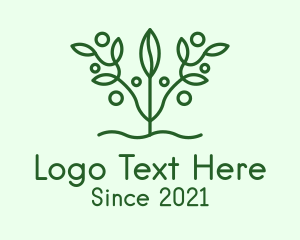 Green Symmetric Herb  logo