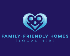 Heart Family People logo design