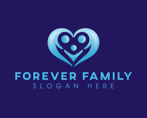 Heart Family People logo design