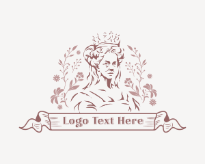 Queen - Floral Royal Queen logo design
