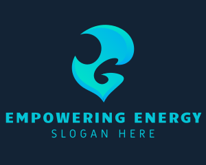 Blue Flame Element logo design