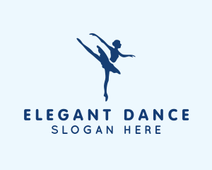 Girl Ballet Dancing  logo design