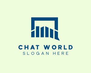 Current Stock Market Chat logo design