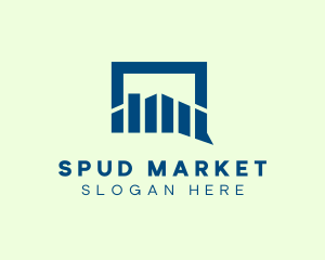 Current Stock Market Chat logo design