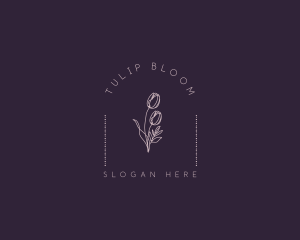 Tulip Flower Beauty logo design