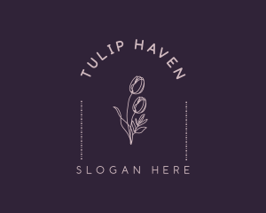 Tulip Flower Beauty logo design