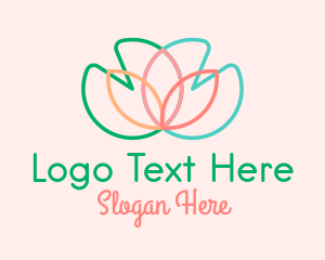Multicolor Lotus Flower  logo