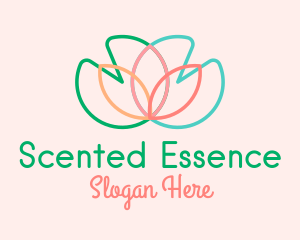 Multicolor Lotus Flower  logo design