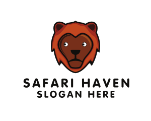 Lion Animal Safari logo design