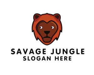 Lion Animal Safari logo design