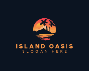 Beach Vacation Island logo design