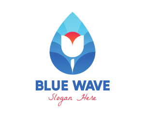 Blue Sapphire Flower logo design