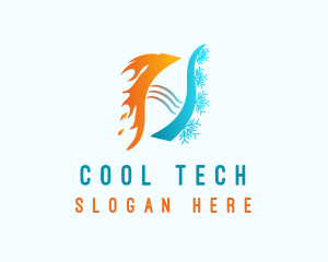 Heating Cooling Cycle logo design