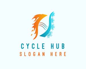 Heating Cooling Cycle logo design