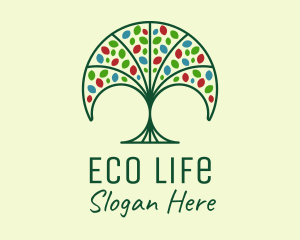 Nature Fan Tree  logo design