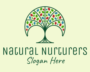 Nature Fan Tree  logo design